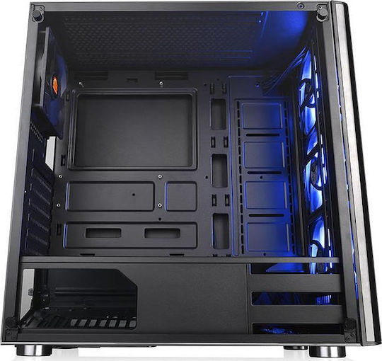 Thermaltake V200 Tempered Glass RGB Edition Gaming Midi Tower Κουτί Υπολογιστή με Πλαϊνό Παράθυρο Μαύρο