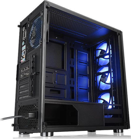 Thermaltake V200 Tempered Glass RGB Edition Gaming Midi Tower Κουτί Υπολογιστή με Πλαϊνό Παράθυρο Μαύρο