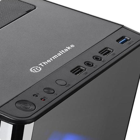 Thermaltake V200 Tempered Glass RGB Edition Gaming Midi Tower Κουτί Υπολογιστή με Πλαϊνό Παράθυρο Μαύρο