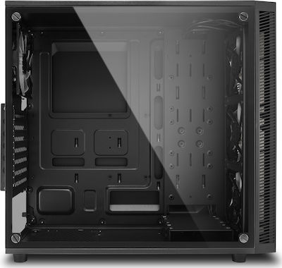 Sharkoon TG4 Gaming Midi-Turm Computergehäuse mit RGB-Beleuchtung Rot