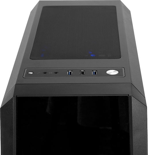 Chieftec Scorpion II Gaming Midi-Turm Computergehäuse mit Seitenfenster und RGB-Beleuchtung Schwarzes