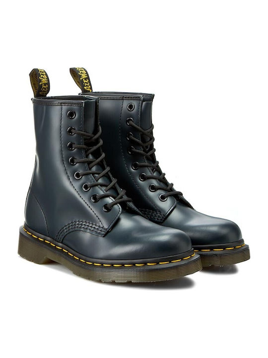 1460 Leather Navy Blue Boots