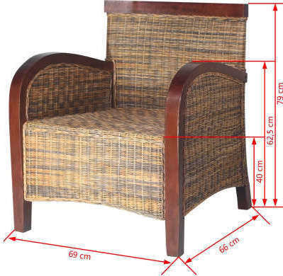 Armchair Brown 69x66x79cm