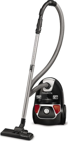 Rowenta Compact Power Ηλεκτρική Σκούπα 750W με Σακούλα 3lt Μαύρη