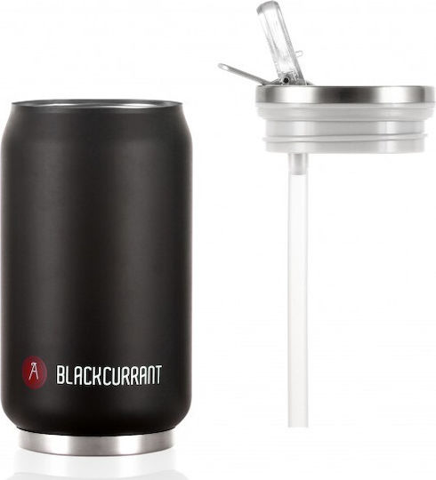 Les Artistes Pull Can'it Ποτήρι Θερμός Ανοξείδωτο BPA Free 280ml Blackcurrant Mat με Επιστόμιο και Καλαμάκι
