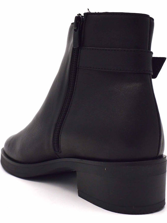 Leather Women's Ankle Boots Black