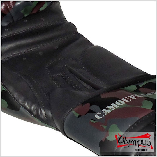 Olympus Sport Camo Boxhandschuhe aus Synthetikleder für Kampf Schwarz
