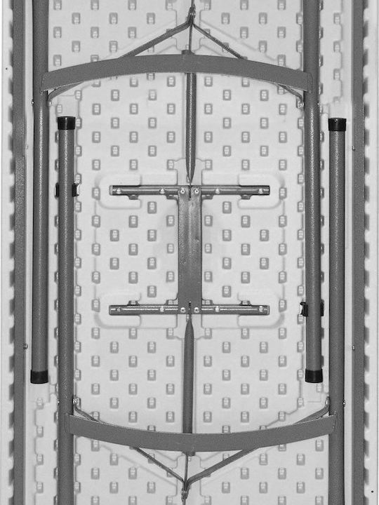 Tisch Zusammenklappbar Weiß 122x60x74cm
