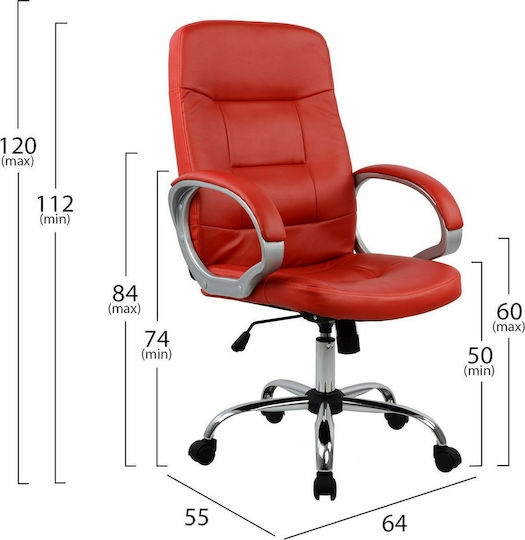 HomeMarkt Stuhl Exekutive mit Neigung Ivern HM1024.07 Rot