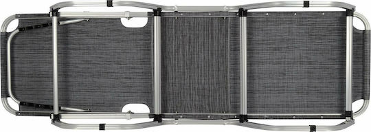 HomeMarkt Corte Șezlonguri de Plajă Gri de Aluminiu 190x60x30cm. 1buc