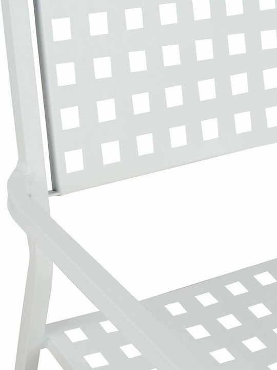 Outdoor-Stuhl Metallisch Zeta Weiß 54x51x84εκ.