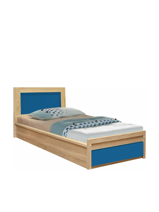 Παιδικό Κρεβάτι Μονό για Στρώμα 90x190cm Μπλε Φυσικό Playroom