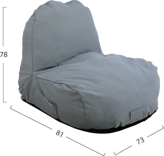 Waterproof Bean Bag Chair Poof Cloud Gray 81x78x73cm