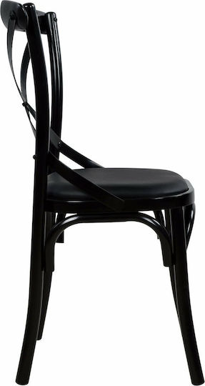 Ronnie Καρέκλα Καφενείου Μεταλλική Μαύρη 51x50.5x90εκ.