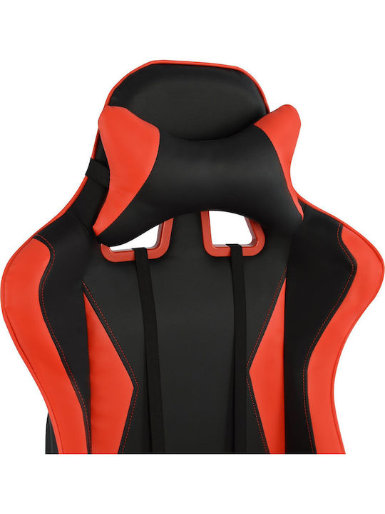 HomeMarkt Speed Καρέκλα Gaming Δερματίνης με Ρυθμιζόμενα Μπράτσα Κόκκινη