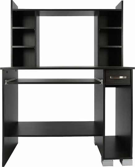 Computer Büro Charley Holz mit Bücherregal Zebrano 100x55x136cm