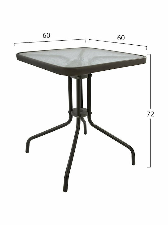 Dining Set for Small Outdoor Spaces 3pcs Brown