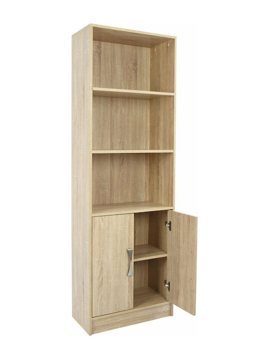 Βιβλιοθήκη Ensley Μπεζ 60x30x180εκ.