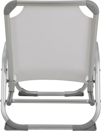 HomeMarkt Stühlchen Strand Aluminium mit Hoher Rückenlehne Weiß 56x70x66cm.