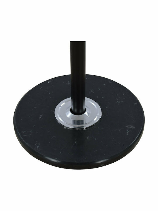 HomeMarkt Metallic Coat Rack with Umbrella Holder Black Rotating with Marble Base Jude 37x37x176cm