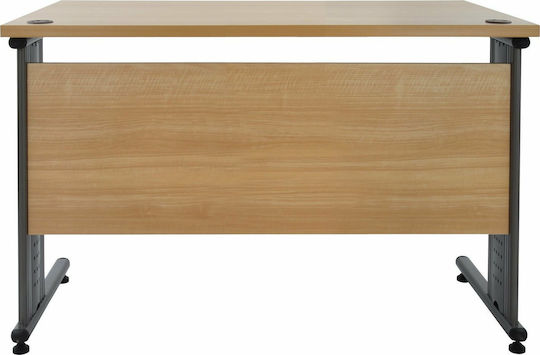 Офис Бюро Valden Дървено Сиво/Естествено С Метални Крака 120x72x75см
