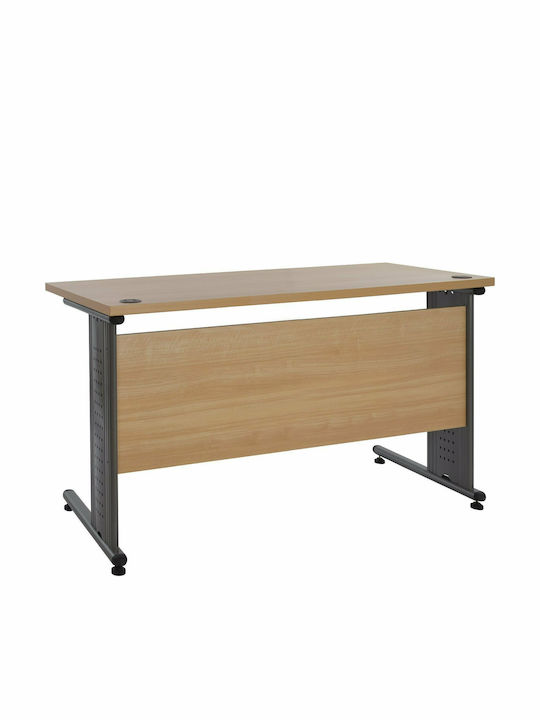 Birou Profesional Valden Din Lemn Gri / Natural Cu Picioare Metalice 120x72x75cm