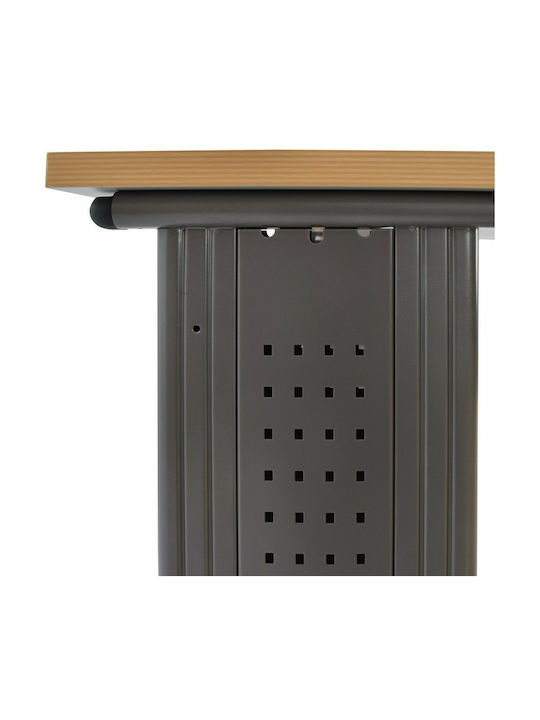 Birou Profesional Valden Din Lemn Gri / Natural Cu Picioare Metalice 120x72x75cm