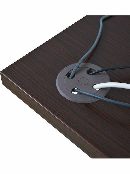 Birou Profesional Wenge Din Lemn Gri / Wenge Cu Picioare Metalice 120x72x75cm
