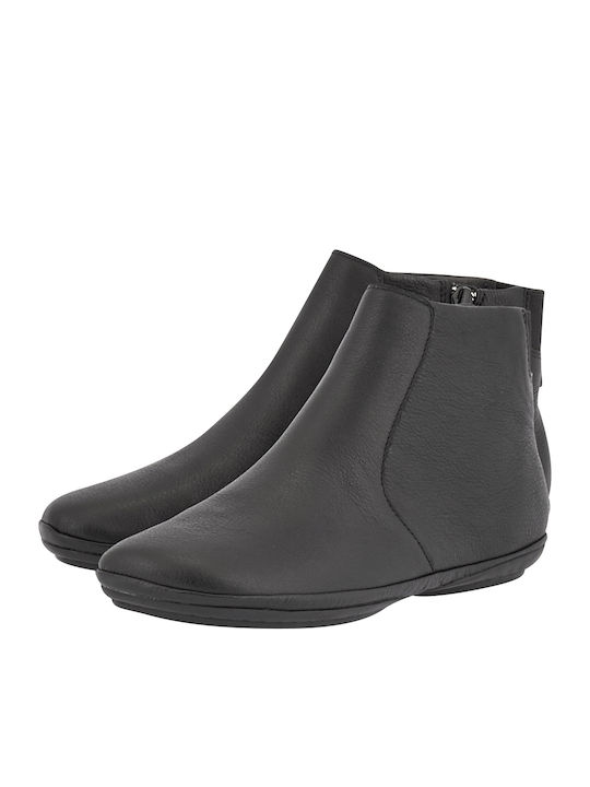 Right Leather Women's Ankle Boots Black