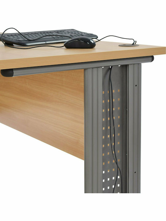 Бюро Стъклено Бежово 180x80x75см