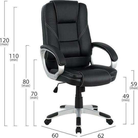HomeMarkt Stuhl Exekutive mit Neigung Jaya HM1091.01 Schwarz