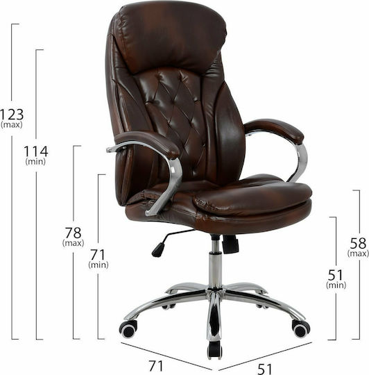 HomeMarkt Lanisha Bürostuhl Exekutive Braun