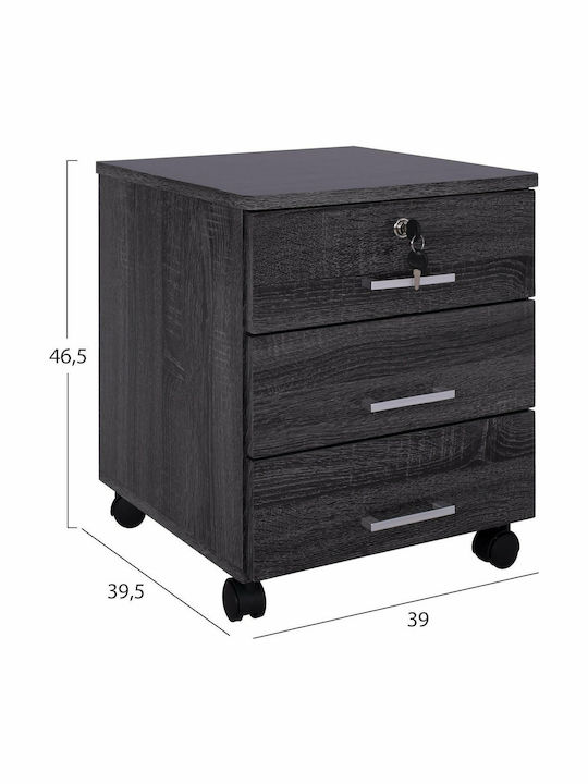 Γραφείο Ξύλινο Μαύρο 150x71x74.5εκ.