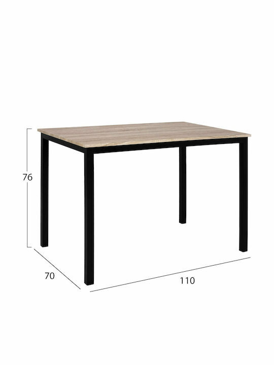 Sufragerie VEGAS 5buc Sonama / Negru 110x70buc