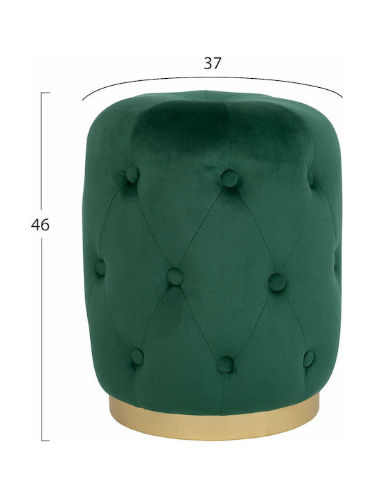 Stool For Living Room Upholstered with Velvet Torrie Cypress 37x37x46cm