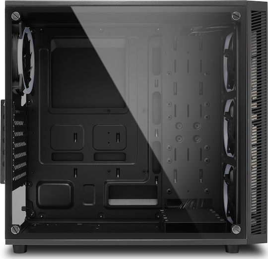Sharkoon TG4 RGB Gaming Midi-Turm Computergehäuse mit Seitenfenster Schwarz