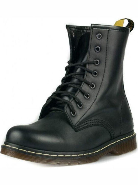 Leather Women's Ankle Boots Black