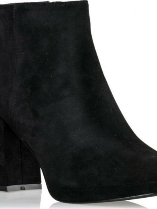 Envie Shoes Suede Women's Ankle Boots Black