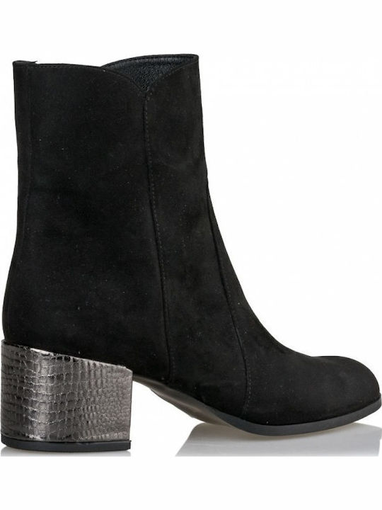 Wildleder Stiefeletten Damen Schwarz