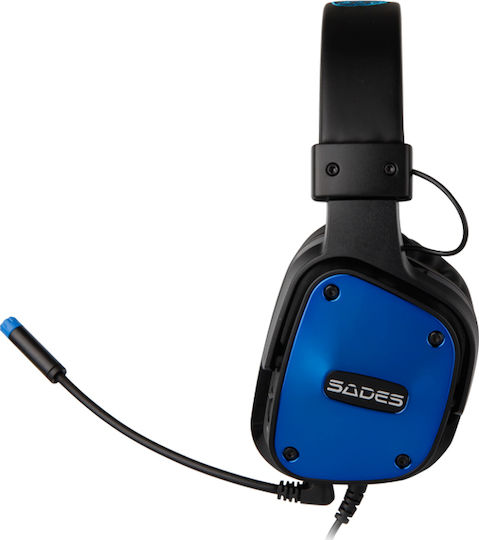 Sades Dpower Over Ear Gaming Headset with Connection 3.5mm / 2x3.5mm Blue