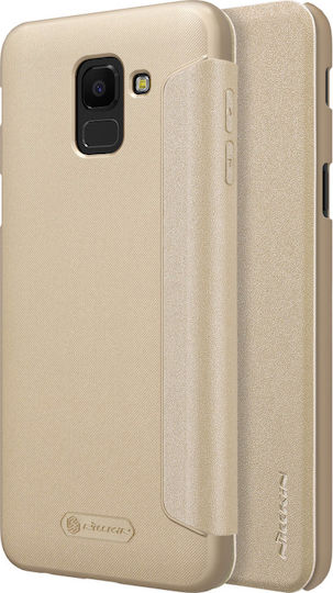 Nillkin Sparkle Книга Изкуствена кожа Златист (Galaxy J6)