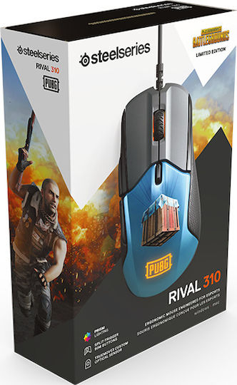 SteelSeries Rival 310 PUBG Edition RGB Gaming Mouse PUBG Edition