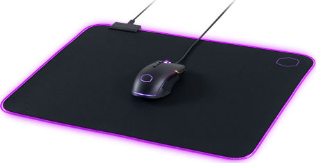 CoolerMaster Masteraccessory Mp750 RGB Gaming Mouse Pad Medium 370mm with RGB Lighting via USB Black