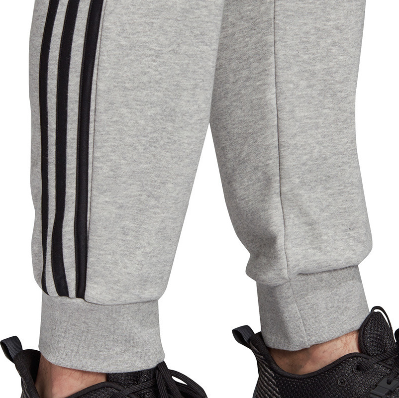 Adidas Essentials 3-Stripes Παντελόνι Φόρμας με Λάστιχο Γκρι 
