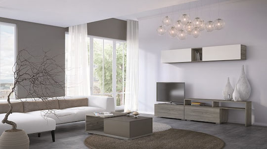 Smart No 1D Living Room TV Unit White L271xW45xH150cm