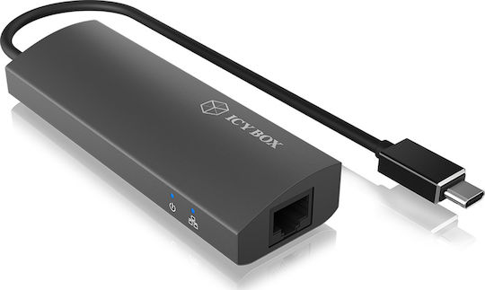 Icy Box USB 3.0 3 Port Hub with USB-C Connection