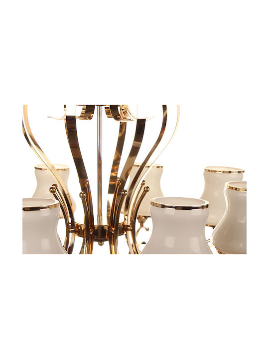Keskor Candelabru 8xE27 Auriu 1314-8