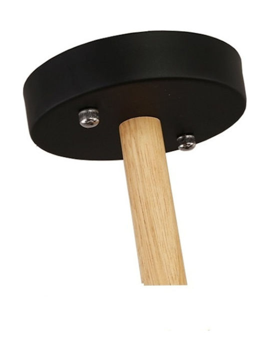 GloboStar Oldschool Ceiling Mount Light 75cm Black with Socket E27