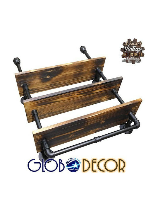 GloboStar Enimas Industrial Φωτιστικό Τοίχου με Ντουί E27 Μπρούτζινο 65x76εκ.