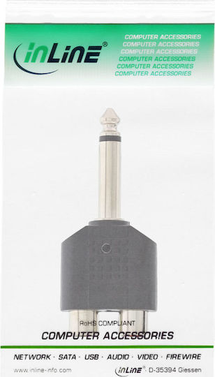 InLine Μετατροπέας 6.3mm male σε RCA 2x female 1τμχ 99339